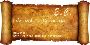Eötvös Cezarina névjegykártya